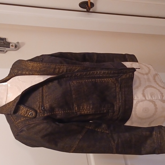 Ralph Lauren Metallic Glaze Black Denim Jacket - Picture 7 of 11